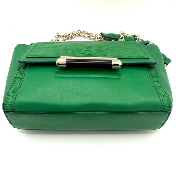 Diane von Fürstenberg DVF 440 Mini Shoulder Bag Emerald Green Leather Chain - Picture 6 of 16